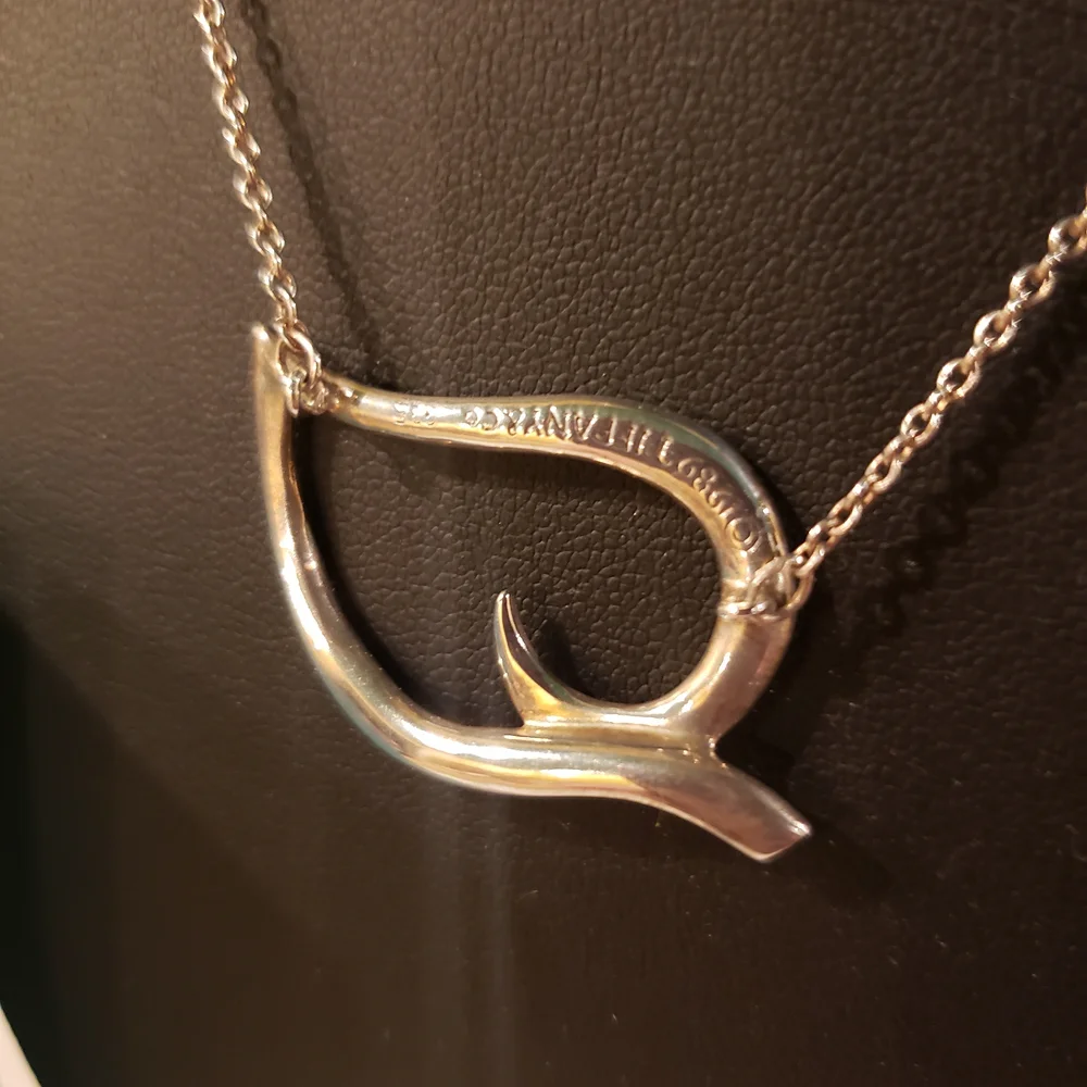 Tiffany & Co. Sterling Silver Large Leaf Necklace 17" w/ Box (Authentic Stamped) - Picture 5 of 7